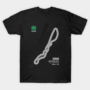 Jeddah Race Track (B&W) T-Shirt